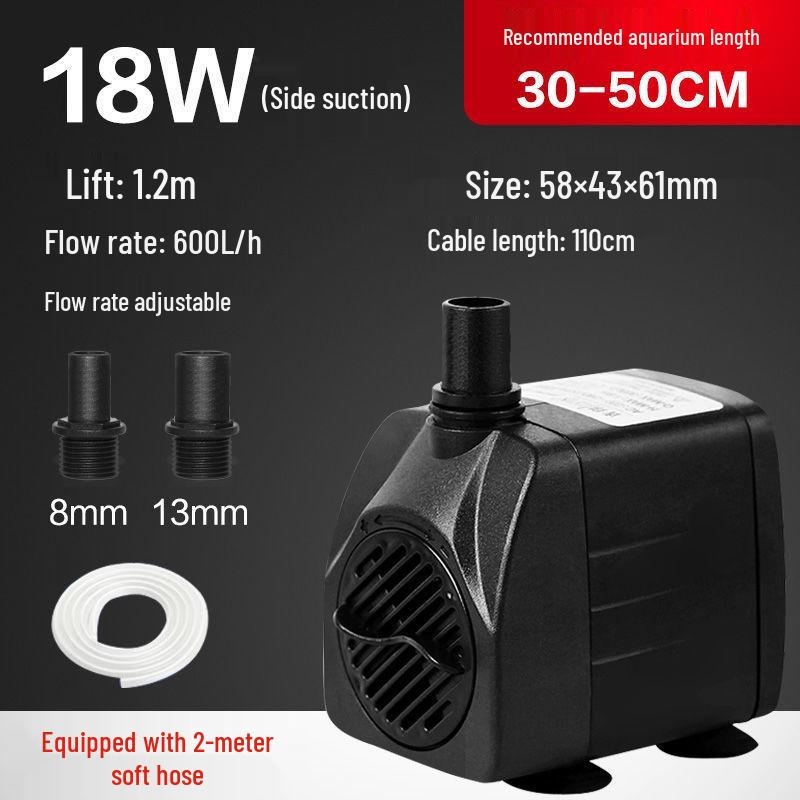 Goldfish Tank Mini Silent Submersible Pump for Rockery Waterfall, Fountain, and Circulation Filter.
