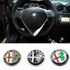 1Pcs 40mm For Alfa Romeo Mito Giulia Giulietta 147 156 166 159 Stelvio Sportiva 4C 8C GT Car Steering Wheel Logo Badge Sticker