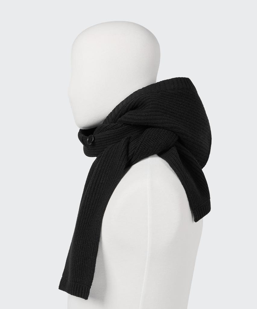 Musinsa Standard Lambswool Knit Scarf Balaclava [Black]