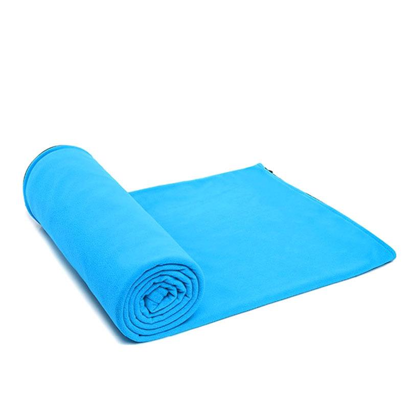 Fleece Sleeping Bag Suitable for All Seasons Envelope-type Portable Travel Camping and Nap Sleeping Bag for Adults синий