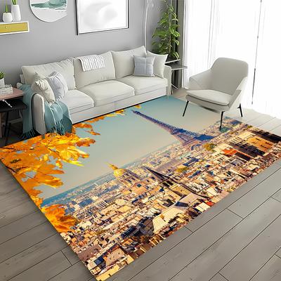 Paris Eiffel Tower Carpet Anti-slip Area Rug Carpets for Home Living Room Children's Bedroom Sofa Doormat KitchenFloor RugDecor