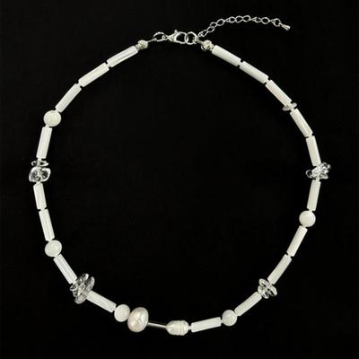 Rubati Mother of Pearl+Crystal Necklace
