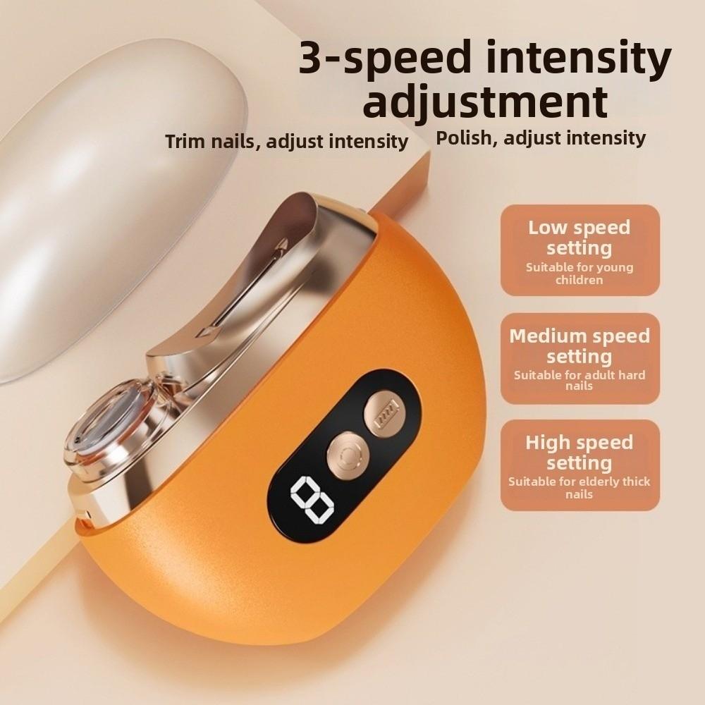 Anti-Splash Electric Nail Clippers Anti-Pinch Automatic Nail Polisher  Pedicure