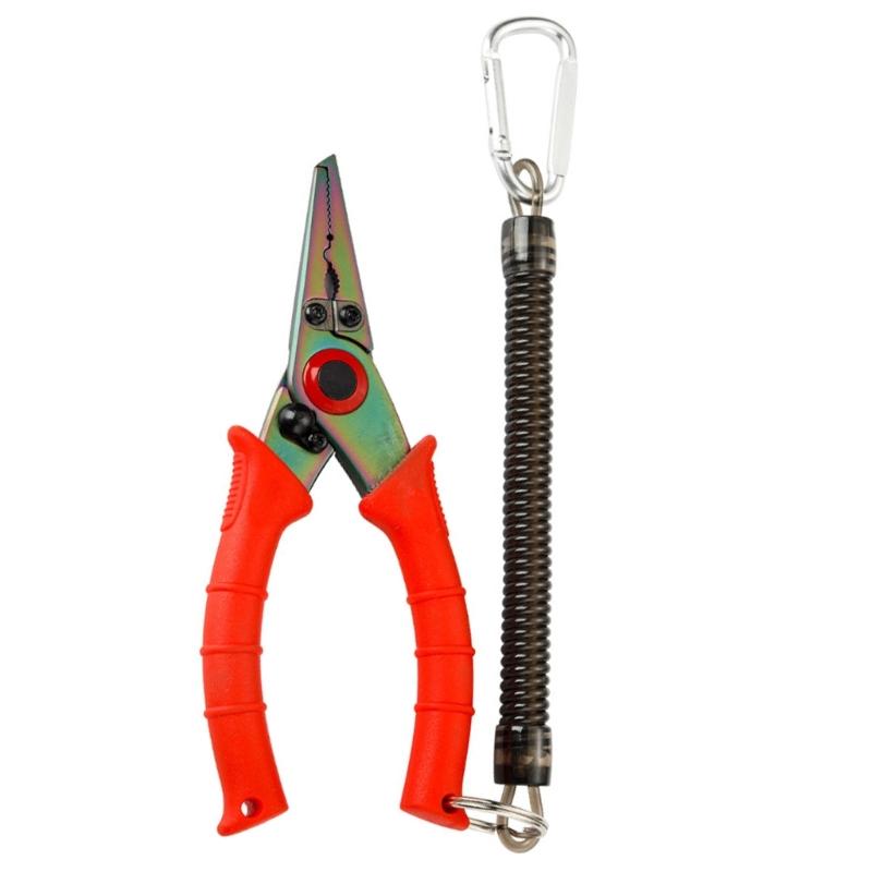 Edelstahl Angel Lippen Zange Fisch Greifer Leinen Schneider Griff Multifunktions Greifer Halter Haken Entferner