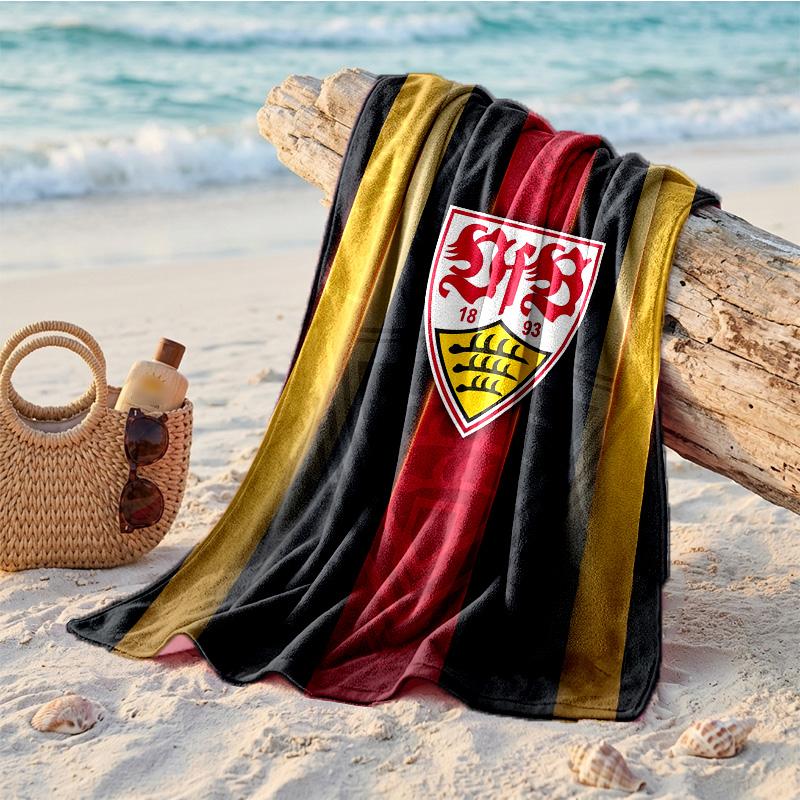 VfB Stuttgart Theme Beach Towel Soft Quick?dry Towel For Summer Beach Vacation Swimming