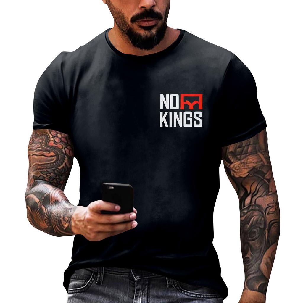 Men's  Neck Short-Sleeve T-Shirt With American Political Print