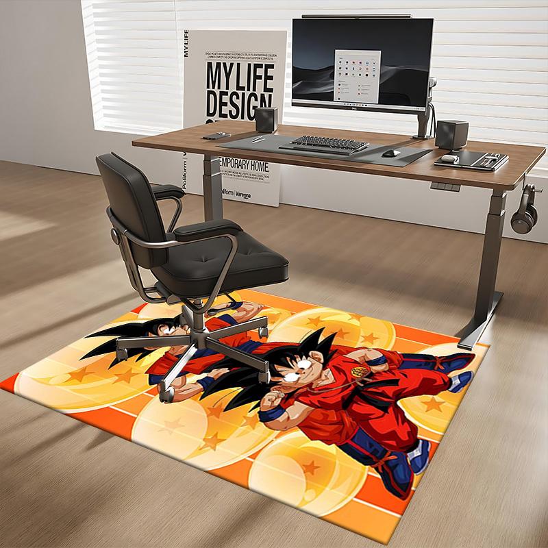 

1pc Dragon Ball Z Goku and Vegeta Chair Mat, Anime Cartoon Design Office Rug, Non-Slip Carpet for Desk, Home Decor, Living Room, Bedroom, Game Room, B 60cm by 90cm
