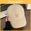 Hat Baseball Casual With Solid Color And Letter Embroidery Design For Daily