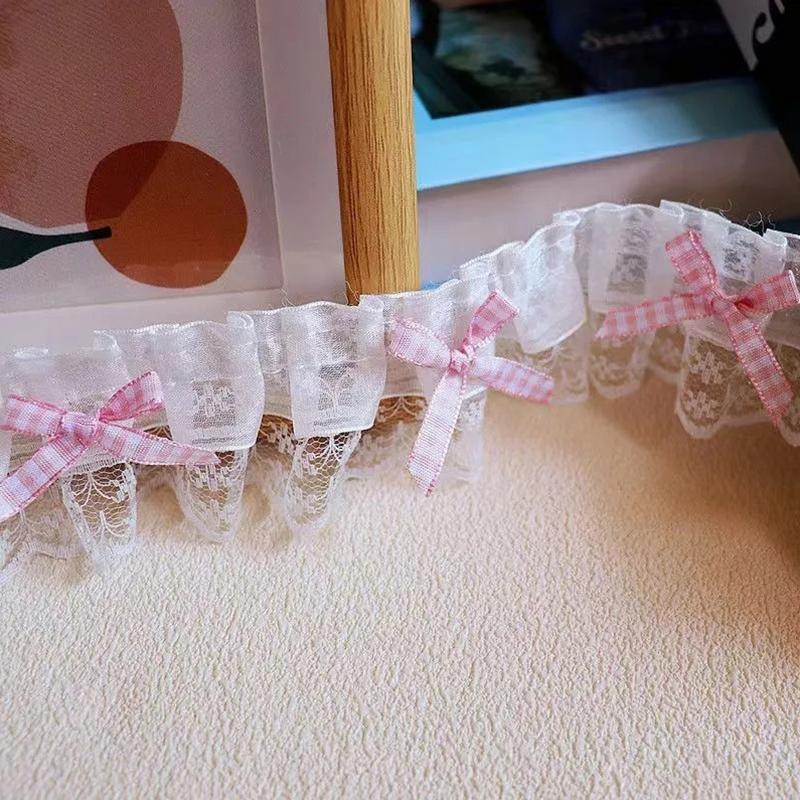 

1 ярд Двухслойное кружево Аппликация галстук-бабочка Dly Украшение ручной работы Одежда Юбка Шляпа Швейные аксессуары белый