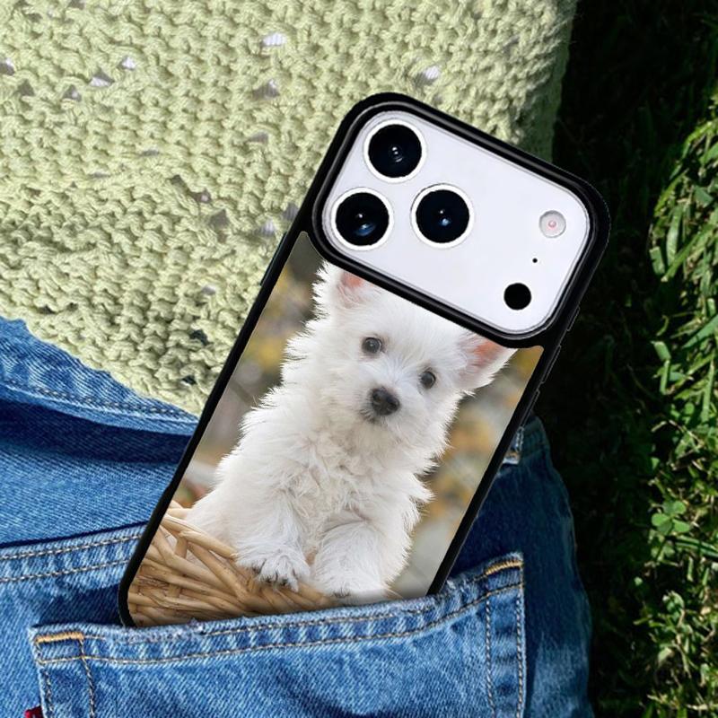 West Highland White Terrier Small White Dog Phone Case For iPhone 17 AIR 16 Pro Max 15 14 Pro 11 12 13 Shockproof Silicone Cover