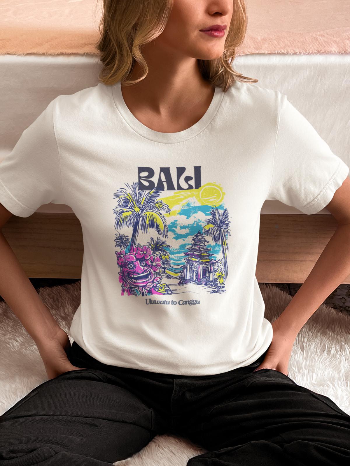 Bali Graphic T-Shirt Mens Womens Tees Top Unisex Travel Gift Tee Indonesia Island Souvenir Beach 2XL
