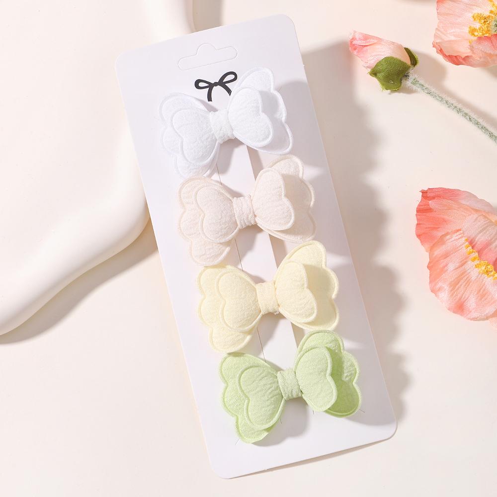 

4pcs/set New Cute Baby Girls Wool Knitting Butterfly Hairs Clips Handmade Headwear Hairpins Children Hair Accessories