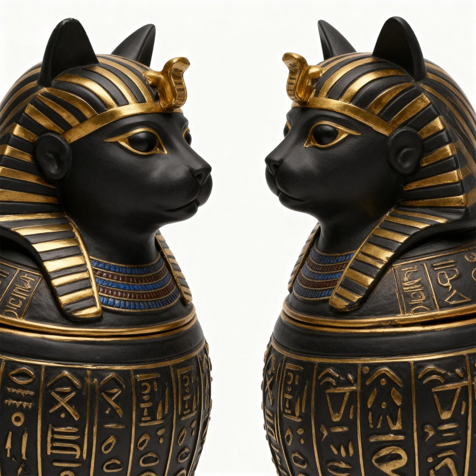 Urna per Animali Resina Gatto Egiziano Antico Ricordo Ceneri Gatto Urna Per Proprietari di Cani Genitori di Animali Amanti degli Animali Famiglie in L