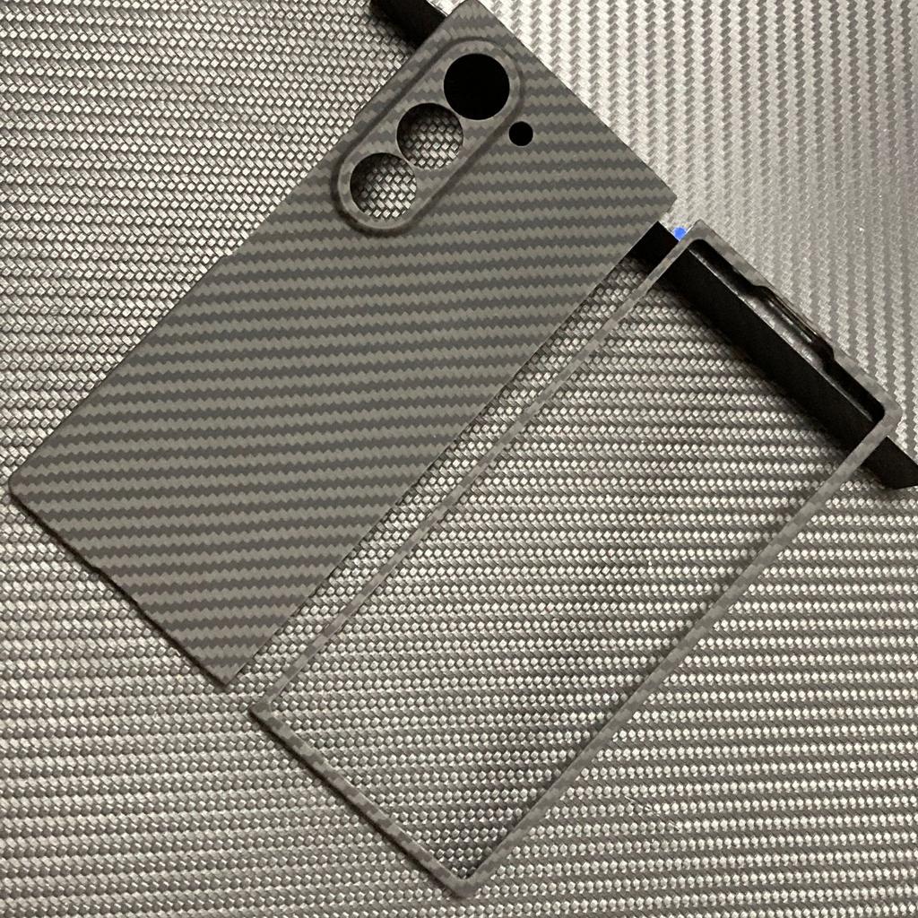New Kevlar Suitable for Samsung Zfold6 Ultra Thin Mobile Phone Case Aramid Fiber Material Hard Shell Wavy Pattern