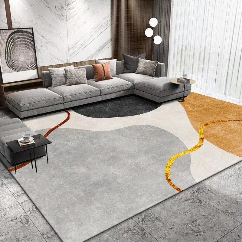 Light Luxury Geometric Large Carpets for Living Room Modern Decoration Home Bedroom Rug Soft Non-slip Coffee Tables Mat 200x300