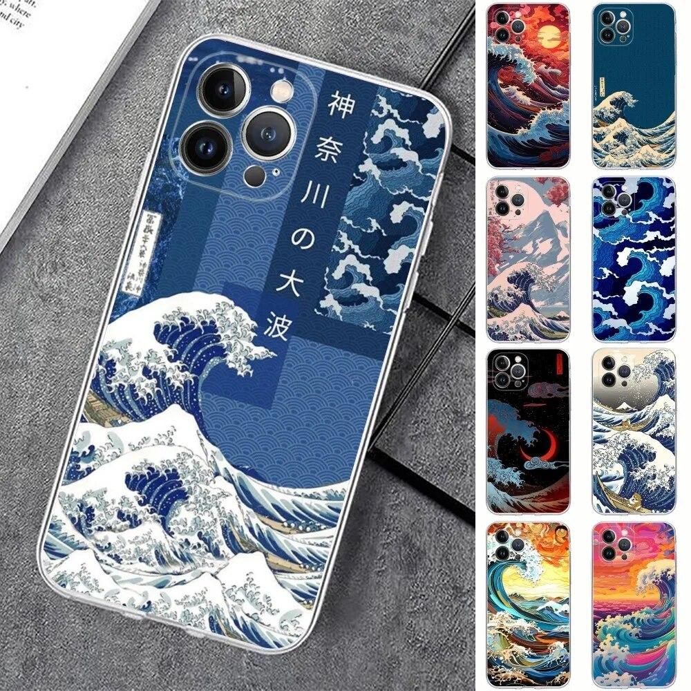 

Japan The Great Wave Phone Case For IPhone 15 14 11 12 13 Mini Pro XS Max Cover 6 7 8 Plus X XR SE 2020 Funda Shell