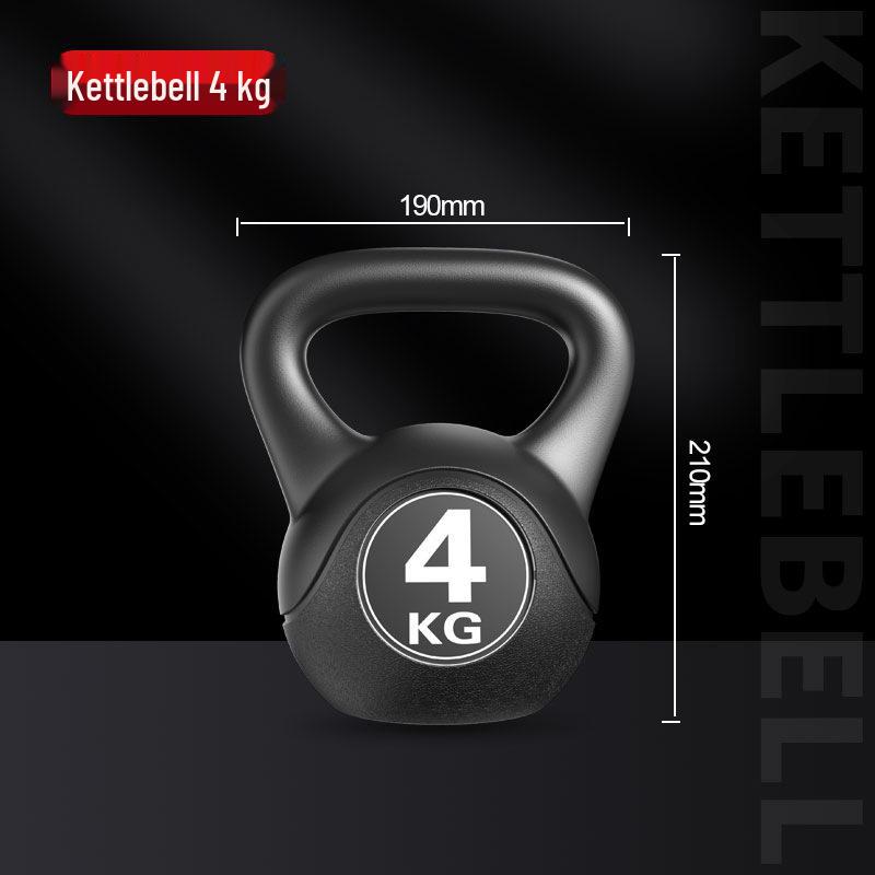 Black Kettlebell for Men & Women Home Fitness - Strength Training Equipment