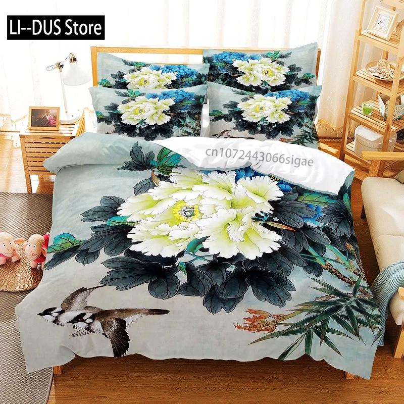 3d Flower Valentine's Day Wedding Bedding Set Luxurious Rose Heart Love Duvet Cover Queen Twin Size Pillowcase 3 Pcs Custom