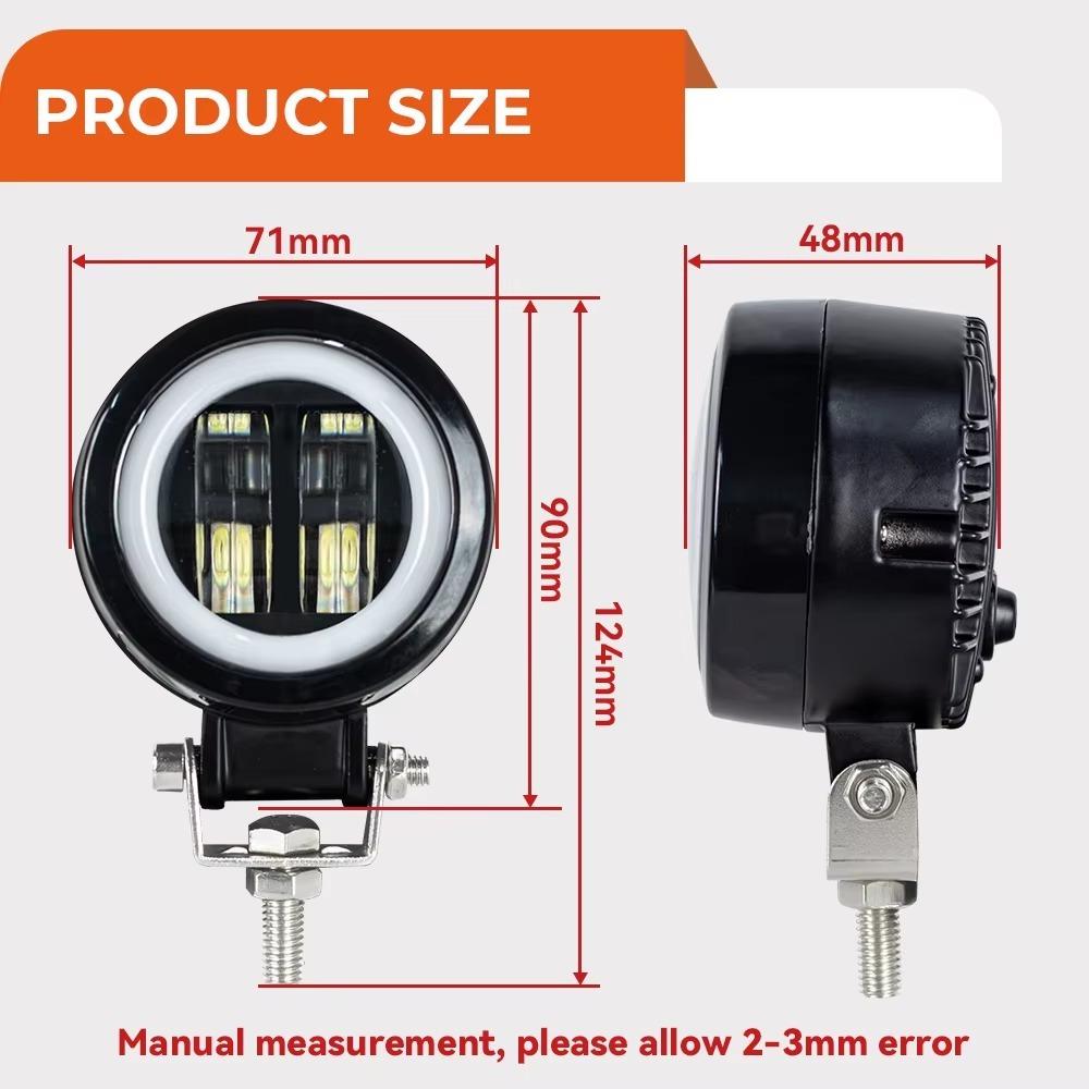 Kunststoff Scheinwerfer 3 Zoll Arbeitsscheinwerfer Neu Nebelscheinwerfer für Offroad Auto Boot LKW SUV Pickup