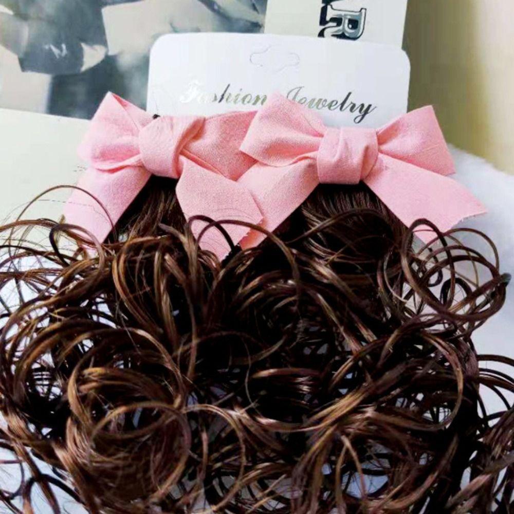 Girls Princess Party Baby Wig Hairpin Children's Bow Wig Hair Accessories Bowknot Hairclip
