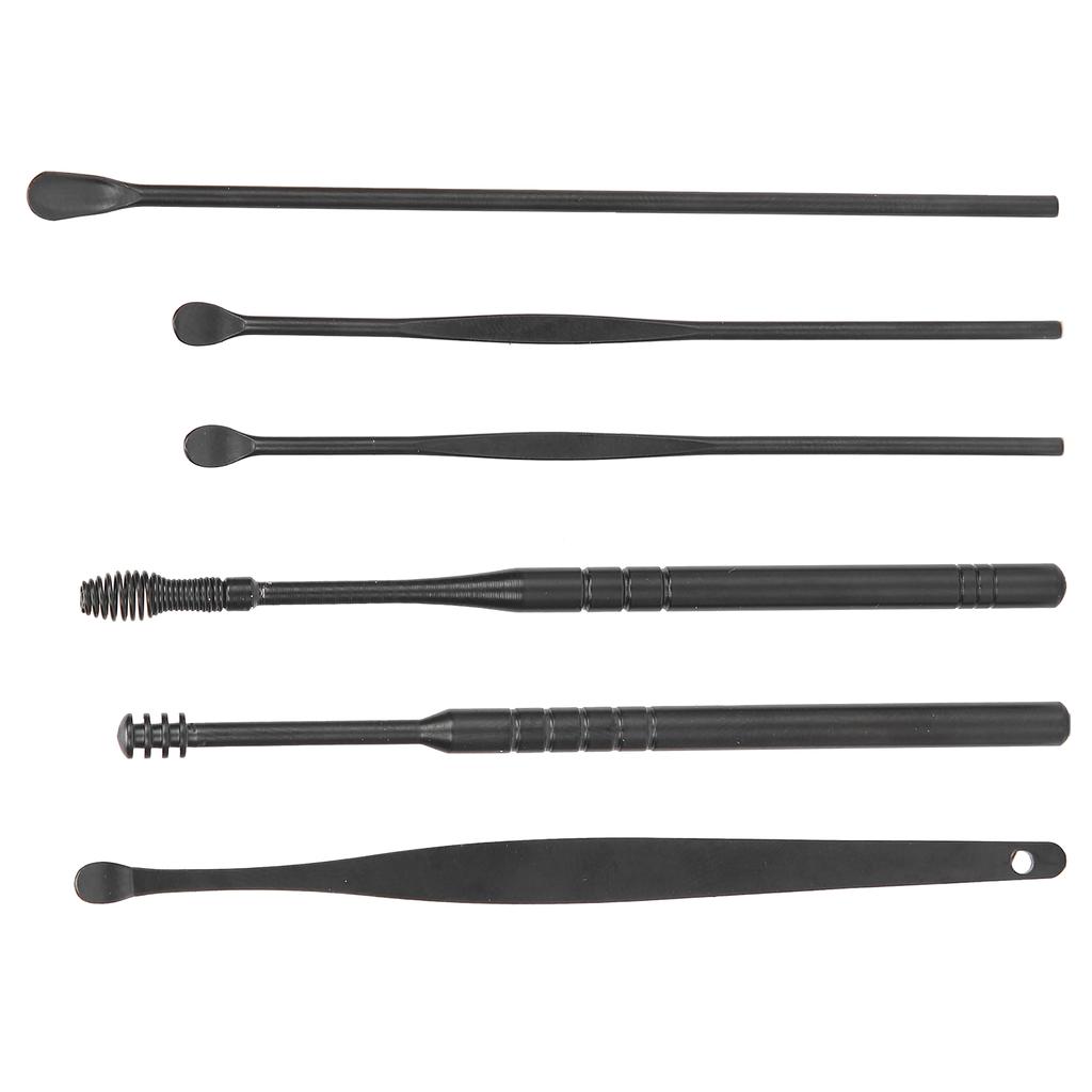 Portable Ear Pick Spoon Earwax Removal Tool Kit Stainless Steel Spiral Ear Wax Cleaner Set