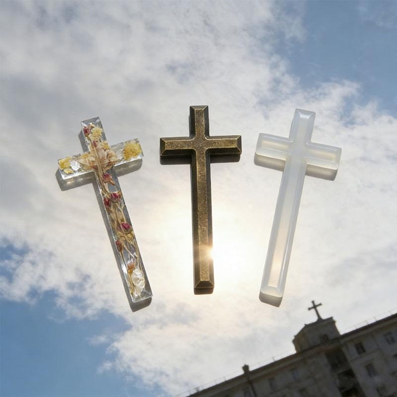 Food Grade Safe Silicone Crosses Craft Mould for Projects Including Soap and Candle Making Easy Releases