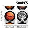 500 Universe Planets Sticker Roll for Kids - English Reward & Diary Sealing Stickers