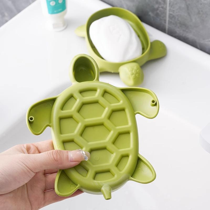 2025 New Turtle Shaped Soap Dish for Home Bathroom, Creative and High End with Drainage Function