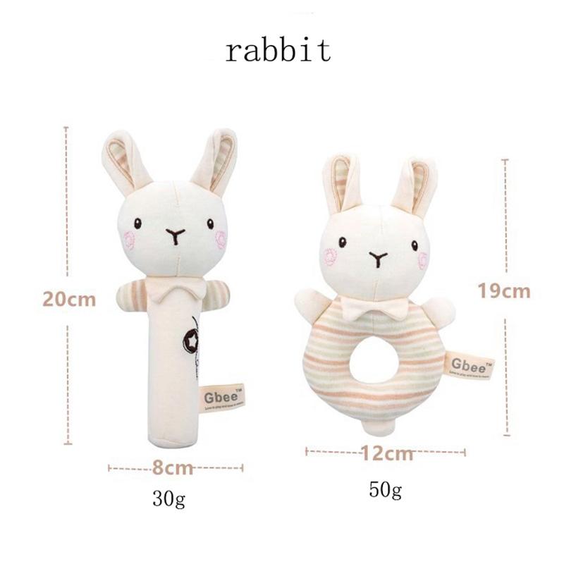 Organic Cotton Baby Hand Crank, Newborn Soothing Doll, 0-1 Year Old Baby Toy Hand Bell