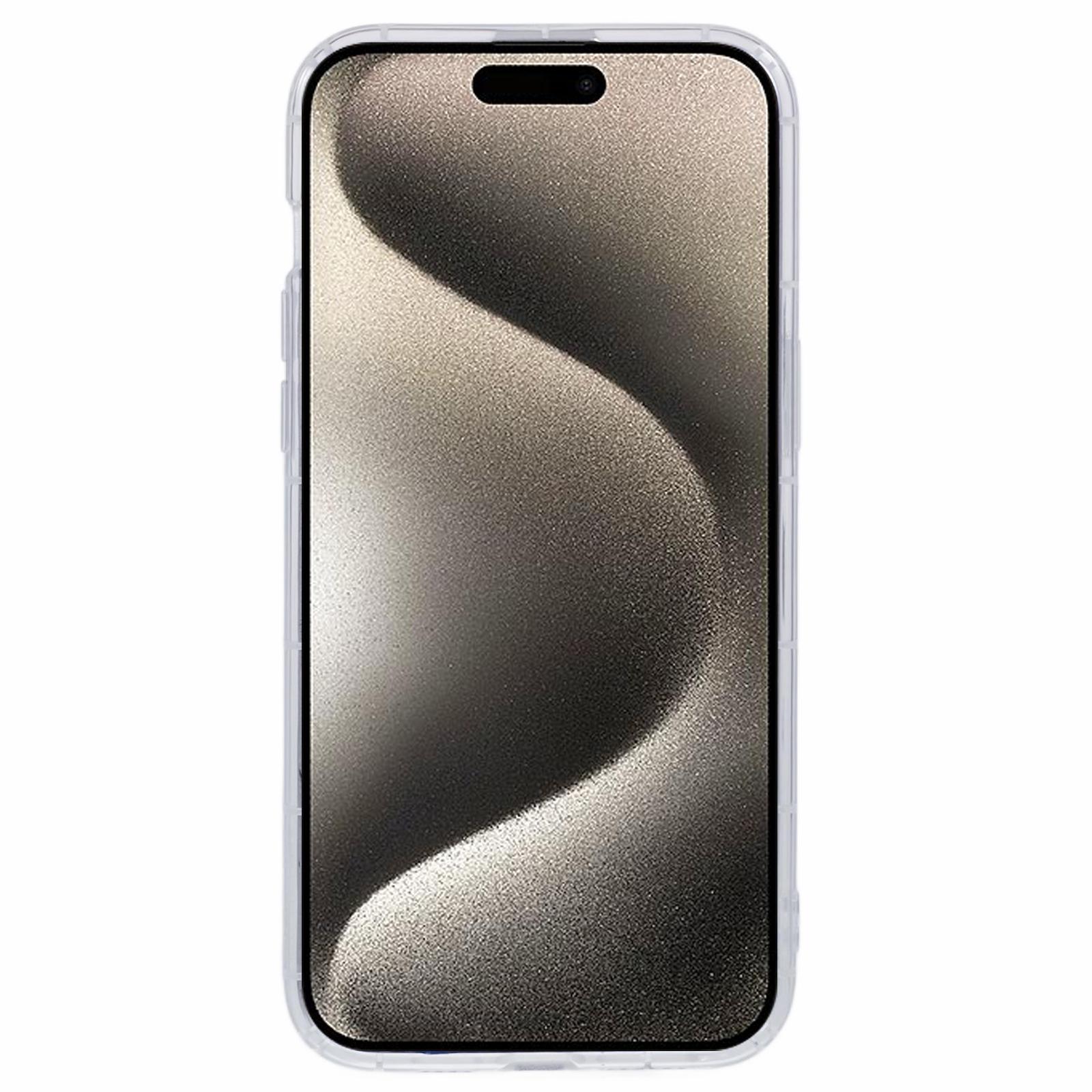 

For iPhone 15 Pro Max Case TPU Anti-Scratch Clear Back Phone Cover A