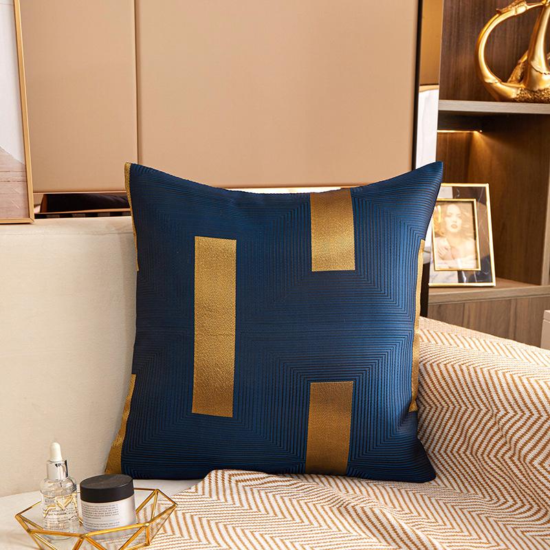 45x45cm Simple Jacquard Square Cushion Cover Polyester Geometric Pattern Throw Pillowcase Decorative Pillows for Sofa Decor Home