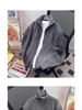 Men's Thick Knit Zipper Sweater - Solid Color, Half-High Collar, Autumn/Winter Pullover, Loose Fit Floral Thread Design