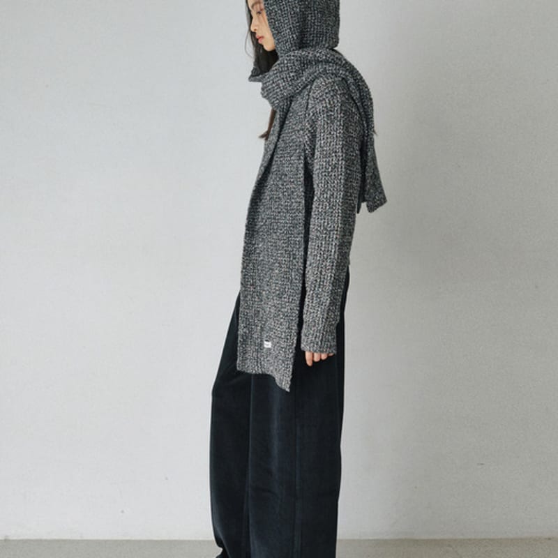 BELLOL hachi bokashi muffler balaclava BROWN