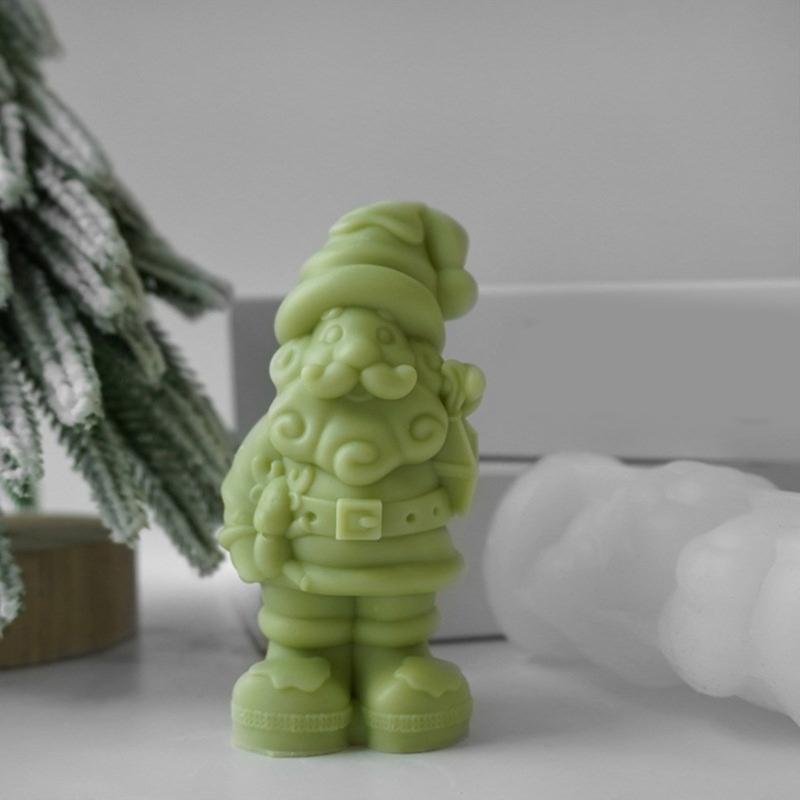 Elastyczna silikonowa forma do formowania świec w kształcie Świętego Mikołaja, forma do aromaterapii, forma do robienia ozdób ręcznie robionych