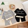 Girls Spring Autumn Casual Two Piece Set With Bow Tie Jacket And Pants Stylish Kids Clothing Outfit For Little Girls