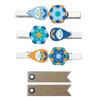 Mini Clothespins - YOUDOIT - Floral Patterns - 6 Pieces - 20 Kraft Labels - Creative Decoration