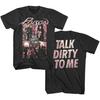 Poison Men's T-shirt Talk Dirty To Me Graphic Tee Heavy Metal Concert Tour