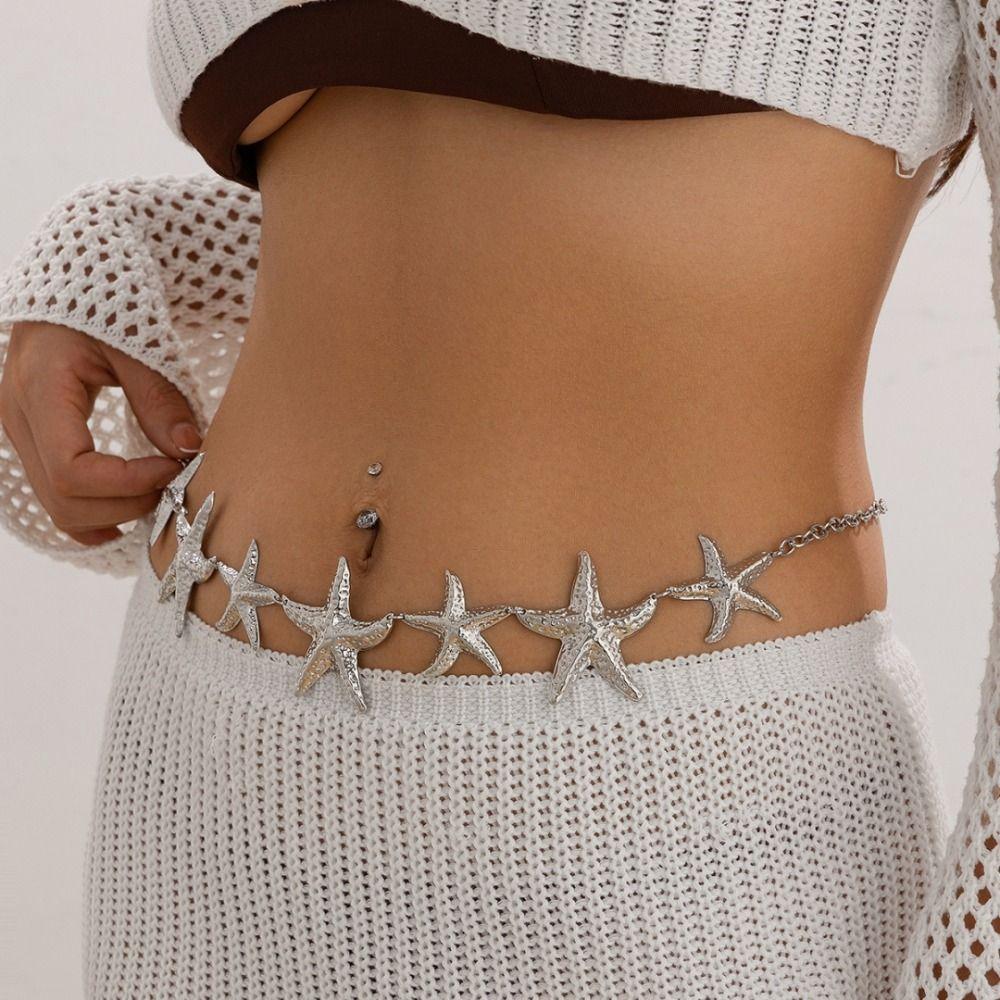 Sexy Body Chain Punk Waist Chain Vintage Metal Womans Belt Fashion Bikini Belly Belt  Summer Beach
