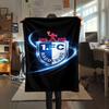 1PC 1. FC Magdeburg Flame Patterned Flannel Blanket Suitable For All Seasons for Home Decor Warmth and Comfort Gifts Holiday Present