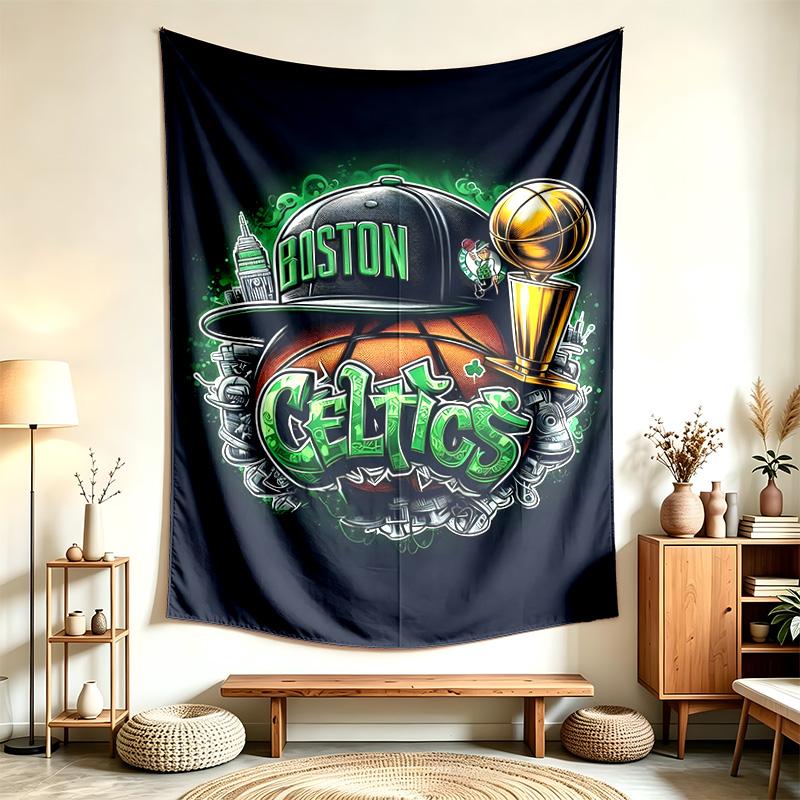 Boston Celtics (5) Tapestry Suitable For Decorating Homes Dorms And Bedrooms Soft To The Touch And A Perfect Gift For Friends And Family
