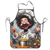 Funny German Chef Apron  Work Barber Kitchen Accessories Fashionable Household Aprons Without Pocket