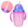 Baby Cup Bottle Straw Water Feeding Portable Handle Training Drinker Accessories (Pink)