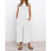 BITCED Women's Fashion Casual Sleeveless O-Neck Pants Suits