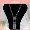 Pendant Unique Rectangular Vintage Necklace Pendant Necklace With Multiple Chains Tassels And Versatile Accessories Fashion Womens Accessories