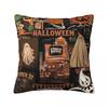Pillow Case Halloween Themed Square Pillow Cover Retro Trendy Cushion Cover Pattern Pillowcases For Sofa Car Home Decor