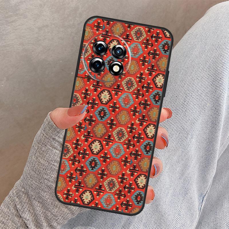 Retro Ethnic Carpets Turkish Rug Cover For OnePlus 13R 13 12 12R 11 10 Pro 8T 10T OnePlus Nord 4 CE 2 3 Lite N10 N20 N30 Case