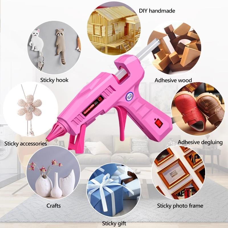 20W/60W/100W Heißklebepistole und 7mm Klebestift Mini-Pistole Thermoelektrisches Temperatur-Reparaturwerkzeug DIY Kostenloser Heißklebestift