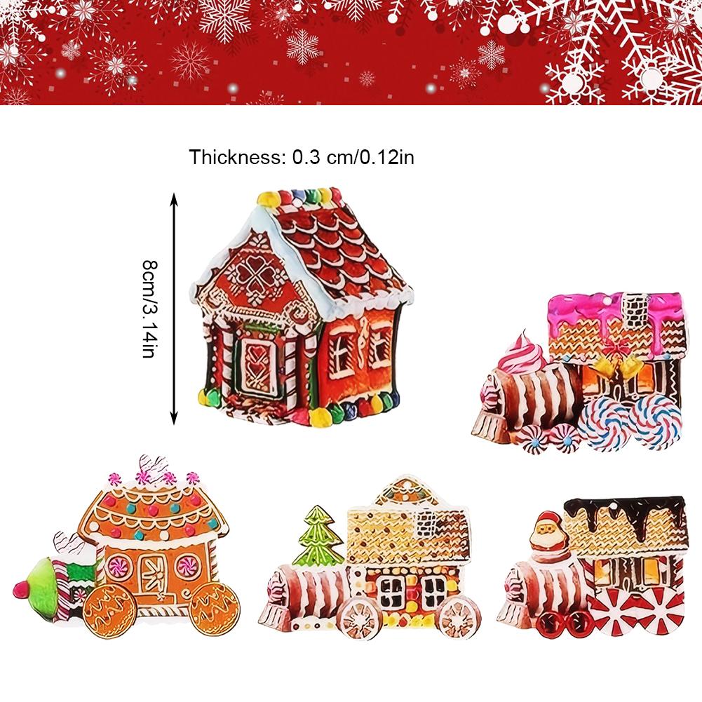 45/36pcs Christmas Wooden Hanging Ornaments Christmas Wooden Pendants Xmas Tree Hanging Ornament for Tree Decoration