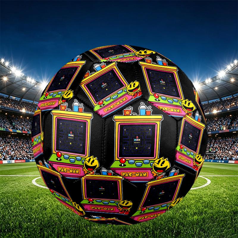 PAC Print Size 5 Soccer Ball, PU Wear Resistant Football for Match Training and Daily Practice, Birthday Gift for Soccer Fans