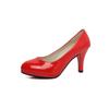 2024 Spring/Summer Women's Mid-Heel Round Toe Patent Leather Formal Shoes